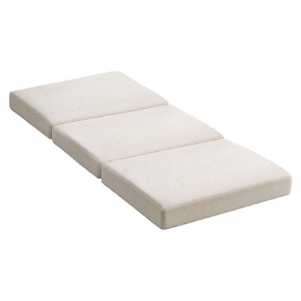 Giselle Bedding Foldable Mattress Fleece Portable 3-fold Folding Foam Mattresses.