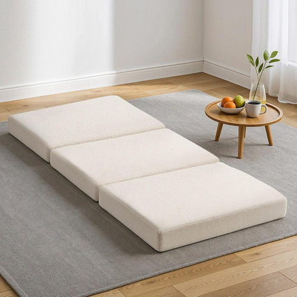 Giselle Bedding Foldable Mattress Fleece Portable 3-fold Folding Foam Mattresses.