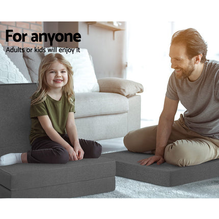 Giselle Bedding Foldable Mattress Folding Foam Bed Single Grey.