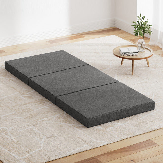 Giselle Bedding Foldable Mattress Folding Foam Bed Single Grey.