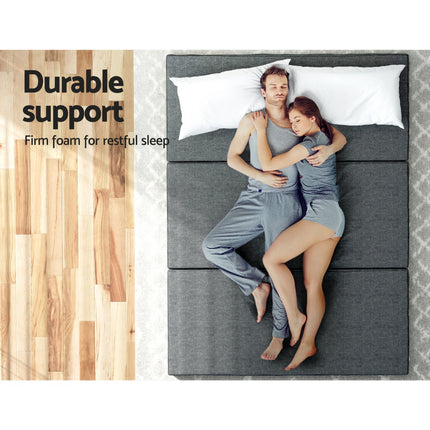Giselle Bedding Foldable Mattress Folding Foam Queen Grey.