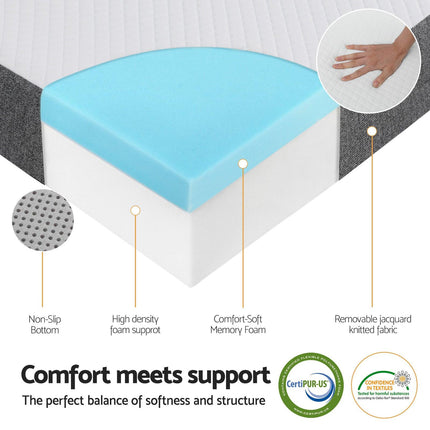 Giselle Bedding Foldable Mattress Folding Sofa Bed Tri-Fold Memory Foam Tencel Queen.