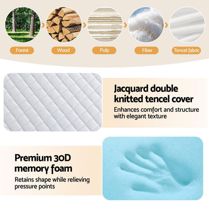 Giselle Bedding Foldable Mattress Folding Sofa Bed Tri-Fold Memory Foam Tencel Queen.