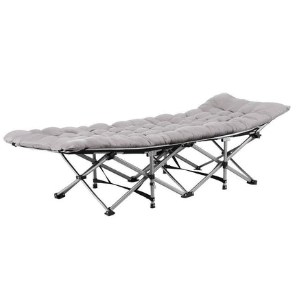 Artiss Folding Bed With Mattress Heavy Duty Grey 185CM.