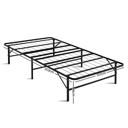 Artiss Folding Bed Frame Metal Base - King Single.
