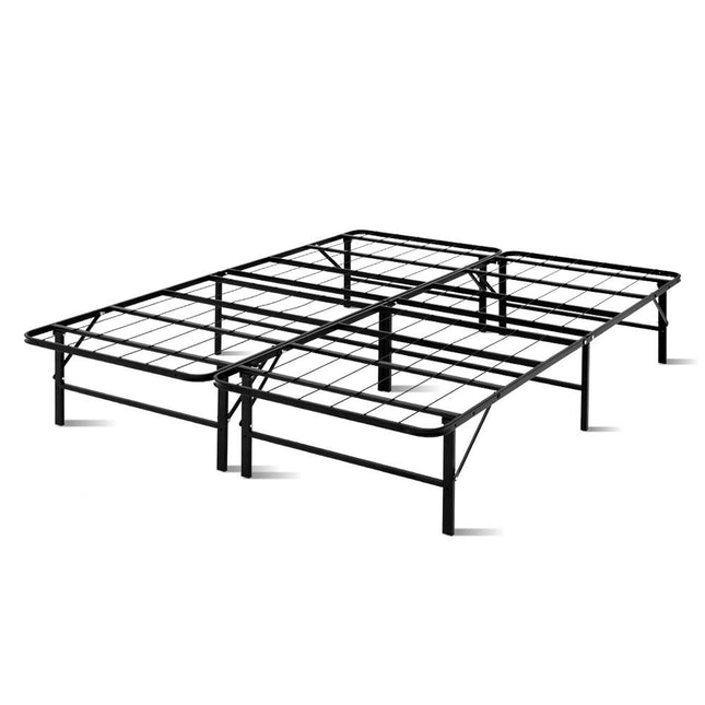 Artiss Folding Bed Frame Metal Base - Queen.