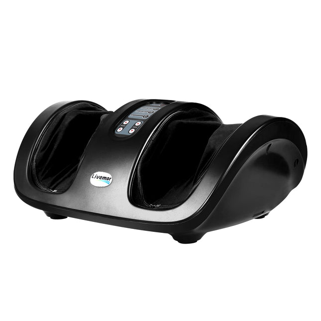 Livemor Foot Massager Shiatsu Massagers Electric Roller Kneading Leg Black.