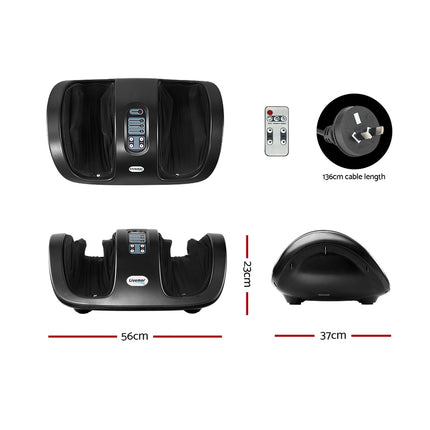 Livemor Foot Massager Shiatsu Massagers Electric Roller Kneading Leg Black.