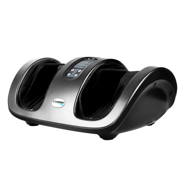 Livemor Foot Massager Shiatsu Massagers Electric Roller Kneading Leg Grey.