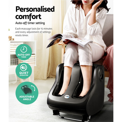 Livemor Foot Massager Shiatsu Massagers Electric Roller Calf Leg Kneading Black.