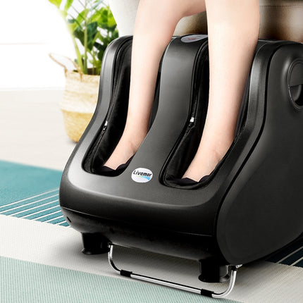 Livemor Foot Massager Shiatsu Massagers Electric Roller Calf Leg Kneading Black.