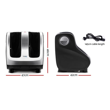 Livemor Foot Massager Shiatsu Massagers Electric Roller Calf Leg Kneading Silver.