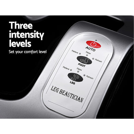 Livemor Foot Massager Shiatsu Massagers Electric Roller Calf Leg Kneading Silver.