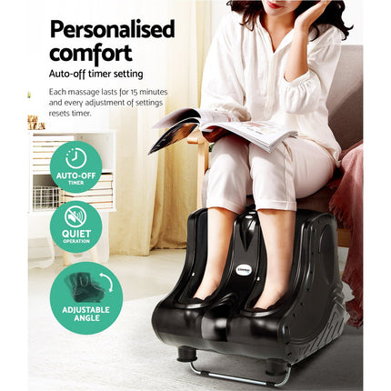 Livemor Foot Massager Massagers Shiatsu Electric Roller Ankle Calf Leg Kneading Black.