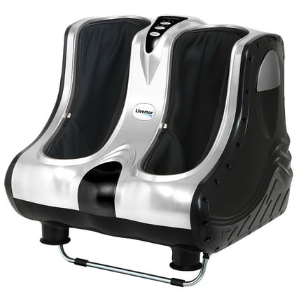 Livemor Foot Massager Massagers Shiatsu Electric Roller Ankle Calf Leg Kneading Silver.