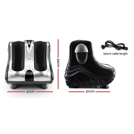 Livemor Foot Massager Massagers Shiatsu Electric Roller Ankle Calf Leg Kneading Silver.
