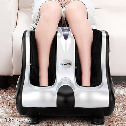 Livemor Foot Massager Massagers Shiatsu Electric Roller Ankle Calf Leg Kneading Silver.