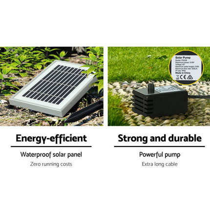 Gardeon Solar Pond Pump Water Fountain Filter Box Submersible Outdoor Pool 6.6FT.