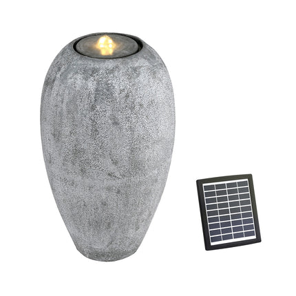Gardeon Solar Fountain Water Feature Outdoor Fountain LED Lights Beige.