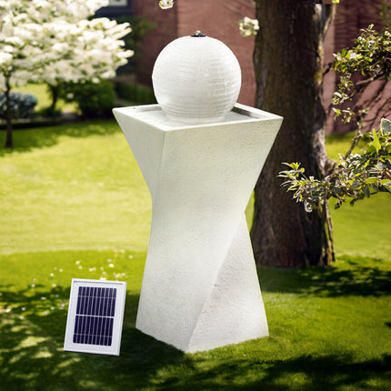 Gardeon Solar Fountain Water Feature Bird Bath Outdoor Garden LED Lights Ball 85CM.