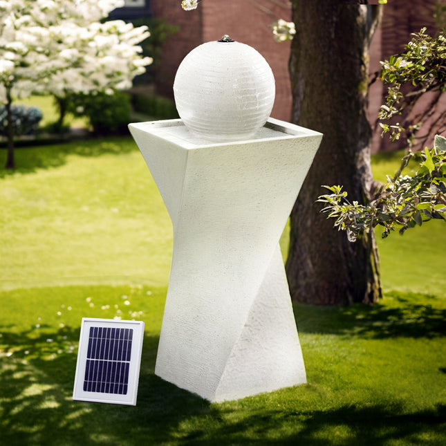 Gardeon Solar Fountain Water Feature Bird Bath Outdoor Garden LED Lights Ball 85CM.
