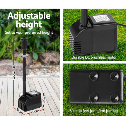 Gardeon Solar Pond Pump Submersible Water Fountain Kit 6.6FT.