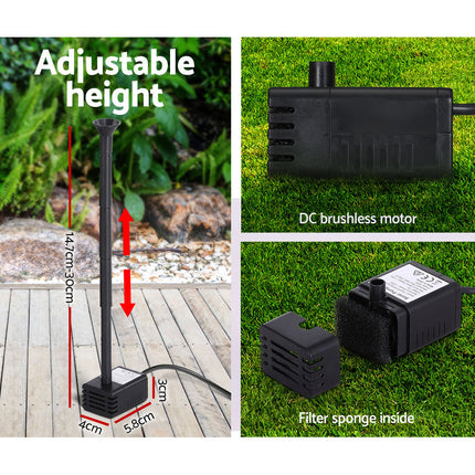 Gardeon Solar Pond Pump Submersible Water Fountain Kit 4.4FT.