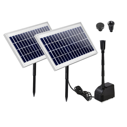 Gardeon Solar Pond Pump Submersible Water Fountain Kit with 2 Panels 7.2FT.