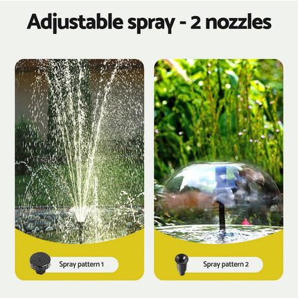 Gardeon Solar Pond Pump Submersible Water Fountain Kit with 2 Panels 1600L/H.