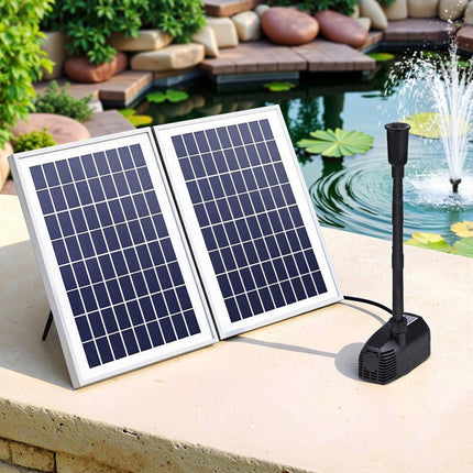 Gardeon Solar Pond Pump Submersible Water Fountain Kit with 2 Panels 1600L/H.