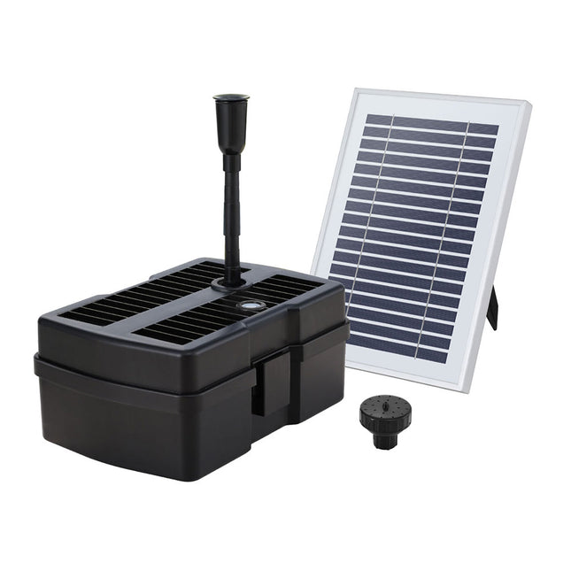 Gardeon Solar Submersible Water Pond Fountain Pump with Filter Box 4.6FT 470L/H.