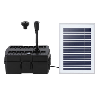 Gardeon Solar Submersible Water Pond Fountain Pump with Filter Box 4.6FT 470L/H.
