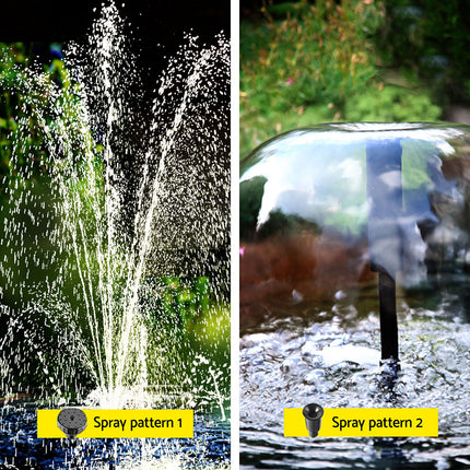 Gardeon Solar Submersible Water Pond Fountain Pump with Filter Box 4.6FT 470L/H.