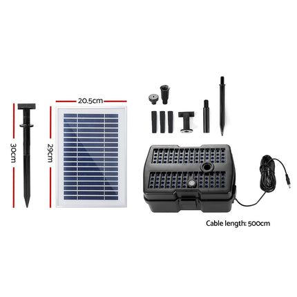 Gardeon Solar Pond Pump with Filter Box 4.6FT.