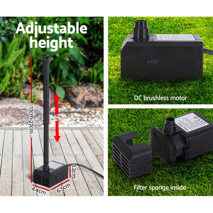 Gardeon Solar Pond Pump Submersible Water Fountain Kit 6.1FT.