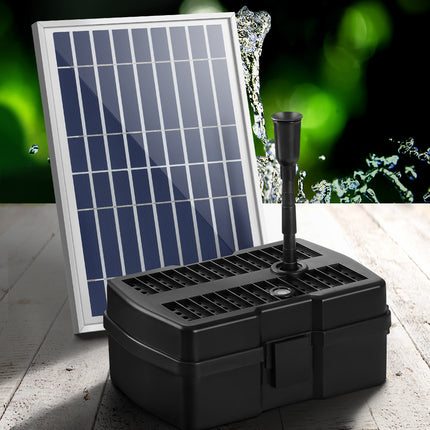 Gardeon Solar Pond Pump Water Fountain Filter Box Submersible Outdoor Pool 6.6FT.
