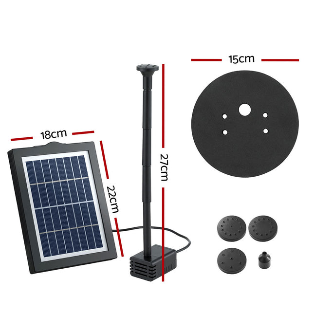 Gardeon Solar Pond Pump Water Fountain Submersible Floating Bird Bath 190L/H.