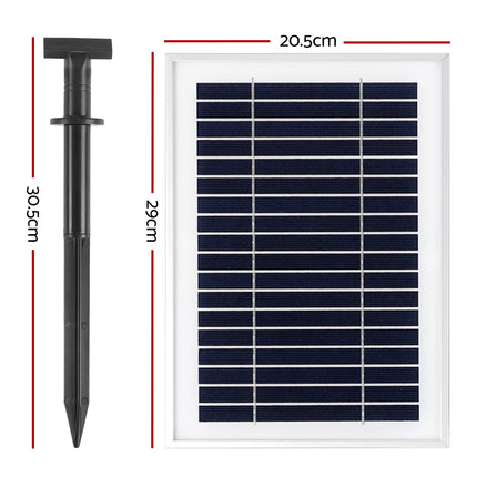 Gardeon Solar Pond Pump Submersible Water Fountain with Battery Kit LED Lights 4.3FT.