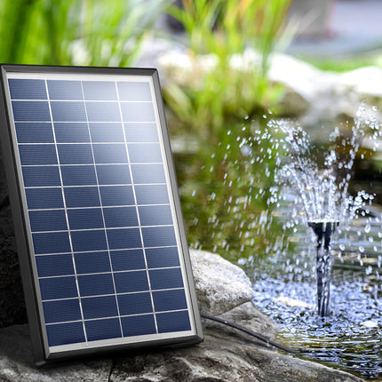 Gardeon Solar Pond Pump Submersible Water Fountain with Battery Kit LED Lights 4.3FT.