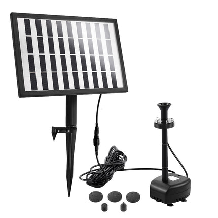 Gardeon Solar Pond Pump Submersible Water Fountain with Battery Kit LED Lights 4.3FT.