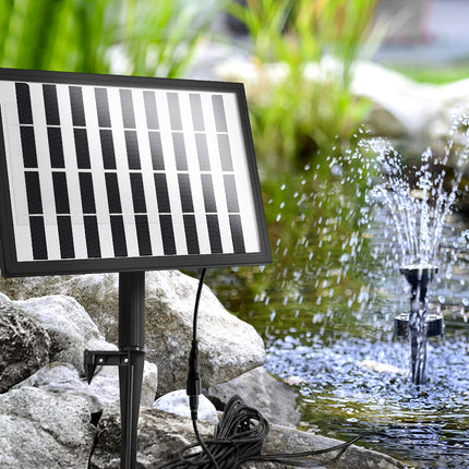 Gardeon Solar Pond Pump Submersible Water Fountain with Battery Kit LED Lights 4.3FT.