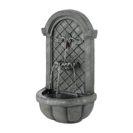 Gardeon Solar Fountain Water Feature Wall Mount Garden Fountains 80CM Grey.