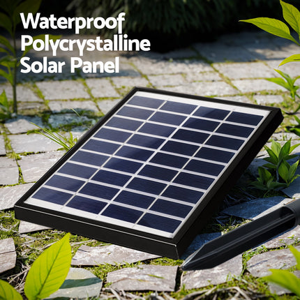 Gardeon Solar Fountain Water Feature Wall Mount Garden Fountains 80CM Grey.