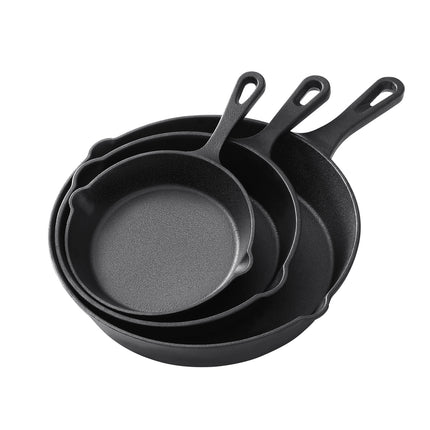 5-star chef Non Stick Frying Pan Cast Iron 3PCS.