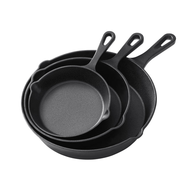 5-star chef Non Stick Frying Pan Cast Iron 3PCS.