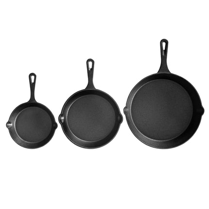 5-star chef Non Stick Frying Pan Cast Iron 3PCS.