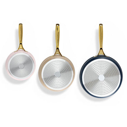 5-star Chef Frying Pan 3PCS Shades Frypan Set Ceramic Coating Multi Colour.