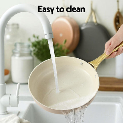 5-star Chef Frying Pan 3PCS Shades Frypan Set Ceramic Coating Multi Colour.