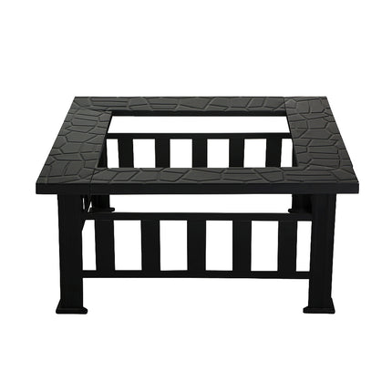 Grillz Fire Pit BBQ Grill 2-In-1 Table.