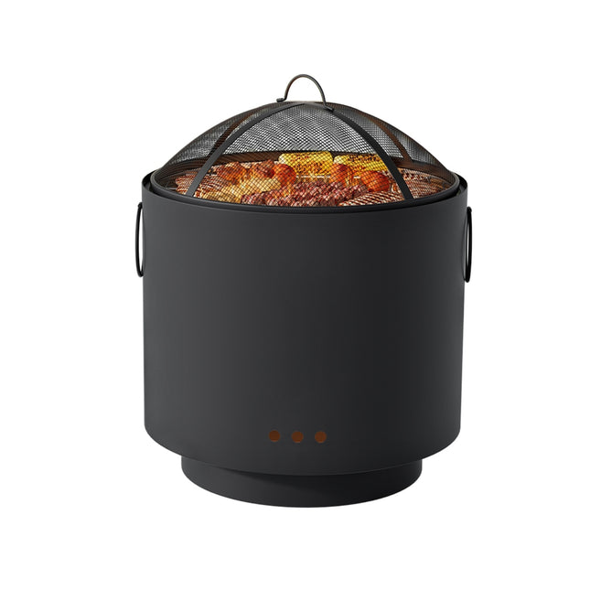Grillz Fire Pit BBQ Portable Deep Bowl Outdoor Fireplace.
